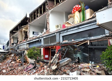 Earthquake - Retail Shops Destroyed, Christchurch, New Zealand.