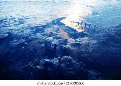 Earth's atmosphere from space. Elements of this image furnished by NASA. High quality photo