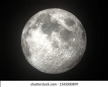 Earth's Moon Glowing On Black Background - Shutterstock ID 1545000899