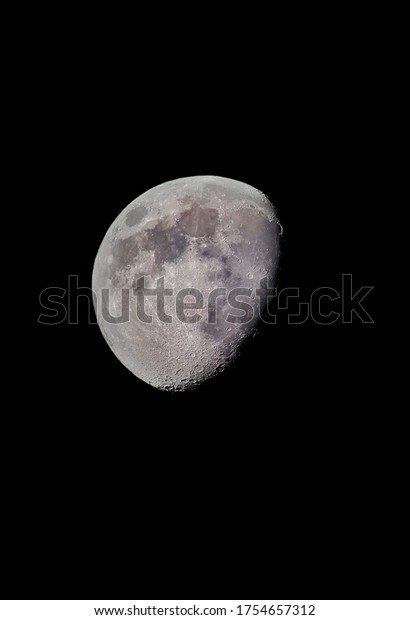 Earths moon on a clear\
night