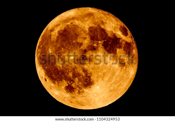 Earth\'s permanent natural satellite - the Moon\
during a Lunar eclipse (Blood Moon) - umbra. A lunar eclipse occurs\
when the Moon passes directly behind the Earth. High resolution 6\
mp image.