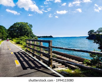 The East Bay Bike Path in East Providence, Rhode Island