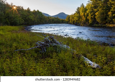 East Branch of the Penobscot River at Stair Falls in Maine's Northern Forest. Adjacent to the International Appalachian Trail.