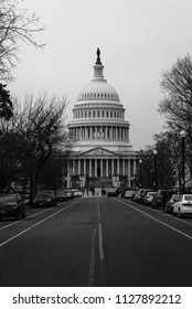 East Capitol Street And The United States Capitol, In Washington, DC.