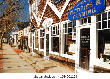 East Hampton, NY, USA March 6,  The Boutiques And Shops Of Main Street In East Hampton, Normally Bustling During The Summer Months, Are Eerily Quiet In Winter.