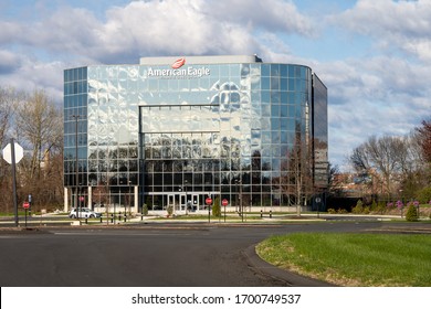 East Hartford, CT, USA - April 11, 2020 - American Eagle Federal Credit Union Building On A Bright Sunny Day.