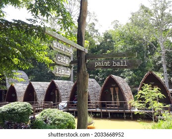 east kalimantan traditional houses in kutai karta negara - Shutterstock ID 2033668952