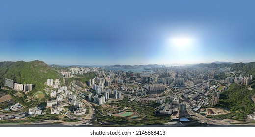 East Kowloon Urban Skyline In 360 Panorama