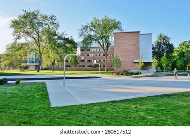 EAST LANSING, MI -22 MAY 2015- Located on the west side of the Michigan State University (MSU) campus in East Lansing, the Brody residential complex is anchored by Brody Hall. - Shutterstock ID 280617512