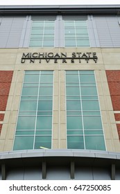 EAST LANSING, MI -24 MAY 2017- View of the Spartan Stadium at Michigan State University (MSU). It is mostly used for American football. All MSU athletic teams are called Spartans.