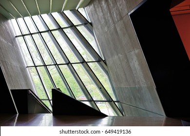 EAST LANSING, MI -29 MAY 2017- Opened In 2012, The Eli And Edythe Broad Art Museum (Broad MSU) Is A Contemporary Art Museum At Michigan State University Designed By Architect Zaha Hadid.