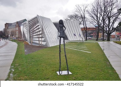 EAST LANSING, MI -7 APRIL 2016- Opened In 2012, The Eli And Edythe Broad Art Museum (Broad MSU) Is A Contemporary Art Museum At Michigan State University Designed By Architect Zaha Hadid.