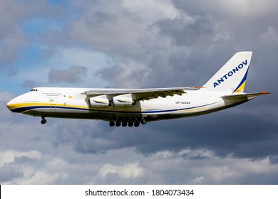 East Midlands Airport (EMA), England, 26th July 2020, Antonov Airlines UR-82029 An Antonov An-124 100 Visits The Airport.  