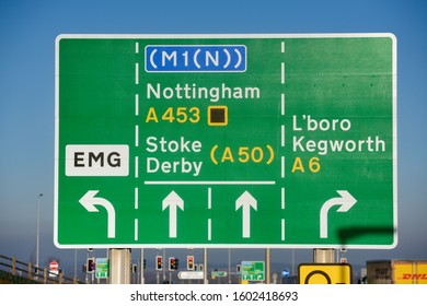 East Midlands Gateway, Leicestershire, UK. December 30th 2019. New Directional Signs For The New East Midlands Gateway For Industrial Estate And Rail Terminal.