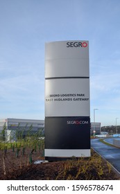 East Midlands,Leicester. December 16th 2019. New Sign Showing Entrance To The East Midlands Gateway Industrial And Rail Hub.