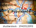 East Providence. Rhode Island. USA on a geography map