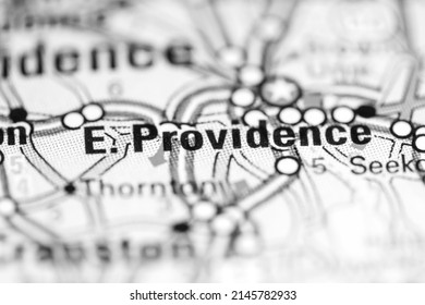 East Providence. Rhode Island. USA On A Geography Map