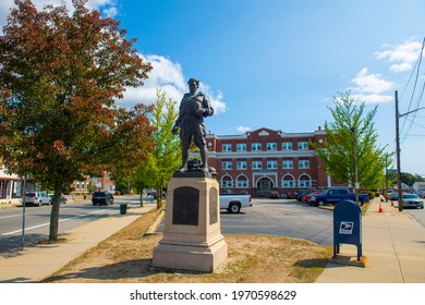 EAST PROVIDENCE, RI, USA - SEP. 21, 2020: World War I memorial monument at Taunton Plaza in East Providence, Rhode Island RI, USA. 