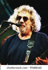 EAST RUTHERFORD, NEW JERSEY - AUGUST 3: The Grateful Dead in concert in East Rutherford, New Jersey, on Sunday, August 3, 1994.  Seen here is Jerry Garcia.