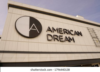 East Rutherford, NJ / USA - Aug. 7, 2020: COVID-19 closings, lost retail tenants and bankruptcies cast a pall on the future of the American Dream Meadowlands Mall near MetLife Stadium in New Jersey. 