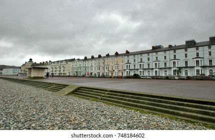 East Shore Promenade Architecture In Llandudno In North Wales In Winter