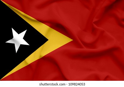 East Timor Waving Flag