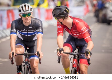 Eastbourne, East Sussex, UK,  July 28th 2019. Riders Compete In The South Coast Classic Cycle Race. 