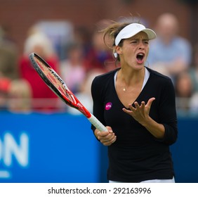 EASTBOURNE, GREAT BRITAIN - JUNE 20 :  Tatjana Maria Complains About A Line Call At The AEGON Internationals 2015 WTA Premier Tennis Tournament