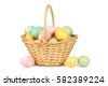 easter basket isolated