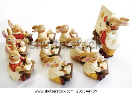 Easter bunnies in school
