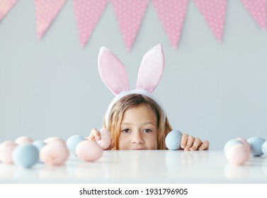 Easter Bunny Girl. Happy Easter