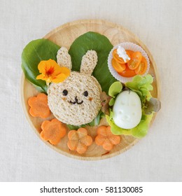 Easter Bunny Lunch Box, Fun Food Art For Kids