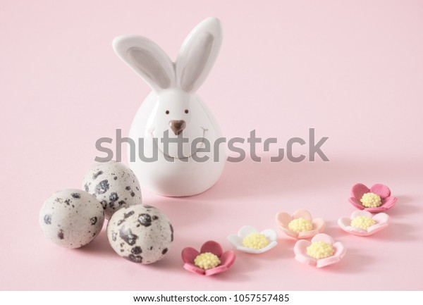 Easter Bunny On Light Pastel Background Stock Photo Edit Now