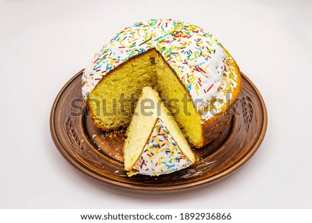 Similar – Foto Bild Ostern traditionelles orthodoxes süßes Brot, kulich.