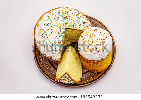 Similar – Foto Bild Ostern traditionelles orthodoxes süßes Brot, kulich.