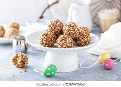 Easter Carrot Cake Truffles Or Cake Pops, Childrens Holiday Treat