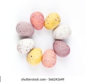 Easter chocolate candy eggs isolated on white background - Powered by Shutterstock