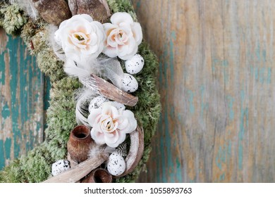 Easter Door Wreath - Detail. 