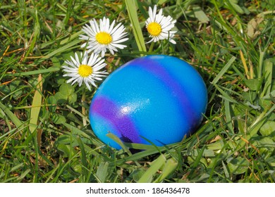 Easter egg with flowers in a meadow - Shutterstock ID 186436478