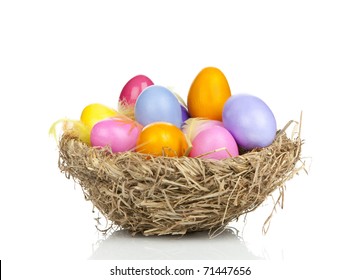 Easter Eggs In Basket