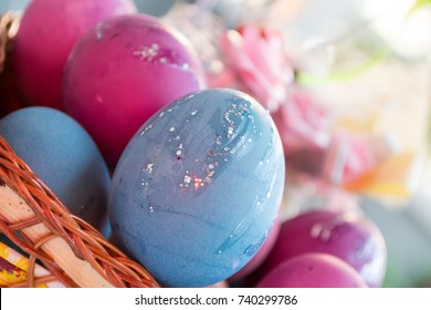 Easter Eggs in Basket