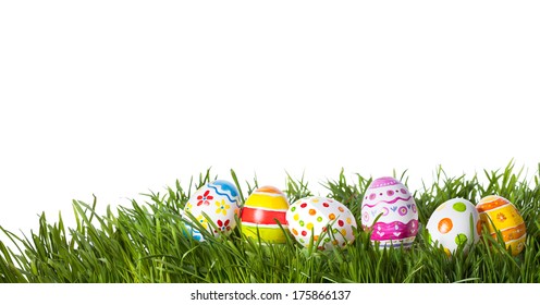 Easter Eggs Hiding In The Grass 