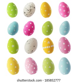 Easter Eggs Isolated On White Background