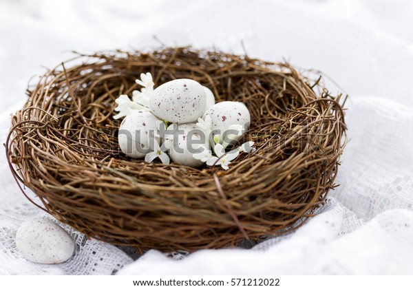 Easter Eggs Nest Bird Nest Chocolate Stock Photo Edit Now 571212022
