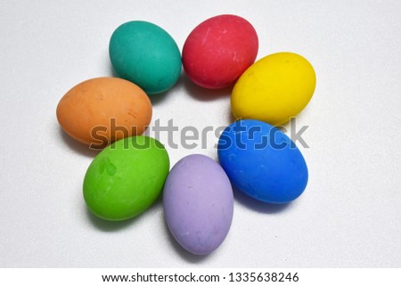 Similar – Image, Stock Photo Easter circle Colour wheel