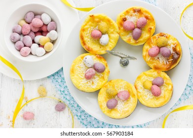 Easter Nest Cakes With Chocolate Candy Mini Eggs Recipe