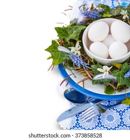 Easter Place Setting With A Wreath