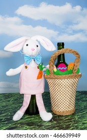 Easter Themed Wine Bottle Cover And Tote For The Holiday