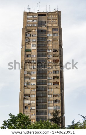 Eastern City Gate of Belgrade (Rudo) is a complex of three large residential buildings situated in the neighborhood of Konjarnik. It is among the most prominent structures along city skyline.