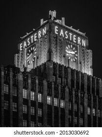 The Eastern Columbia Building At Night, In Downtown Los Angeles, California